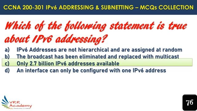 CCNA 200 301 IPv6 ADDRESSING AND SUBNETTING MCQs COLLECTION PART 2 смотреть онлайн