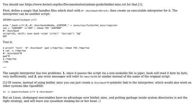 Unix & Linux: Handling Bash script with CRLF (carriage return) in Linux as in MSYS2? смотреть онлайн