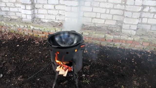 Татарское походное блюдо!!! в казане на костре!!! смотреть онлайн