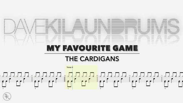 The Cardigans - My Favourite Game | Drum Transcription смотреть онлайн