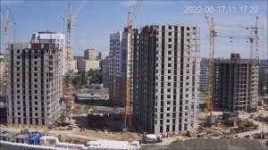 Танцы советских кранов. Башенный кран КБ-405 | КБ-408 | КБм-401п. Tower crane in timelapse