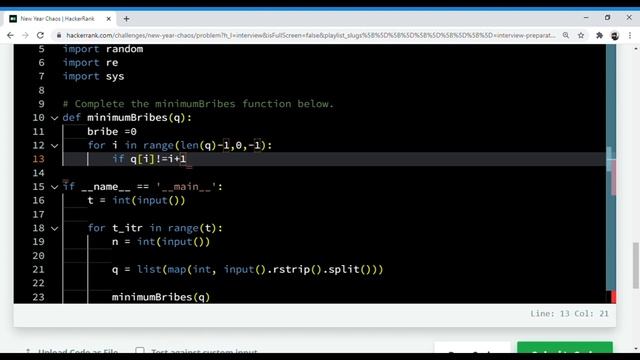 New Year Chaos | ARRAYS |HACKERRANK Solution| PYTHON|Interview| Algorithm |Programming for Beginner смотреть онлайн