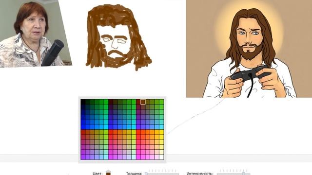 Бабушка рисует JesusAVGN