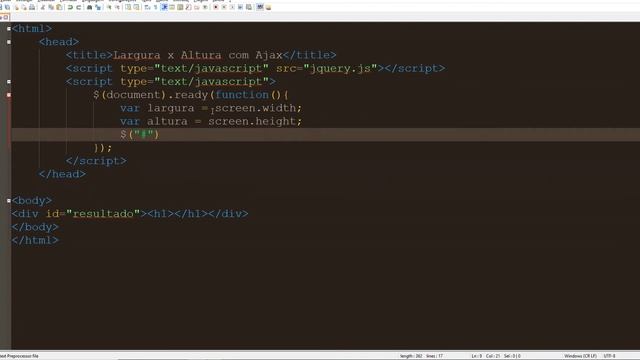Capturando largura e altura com ajax смотреть онлайн