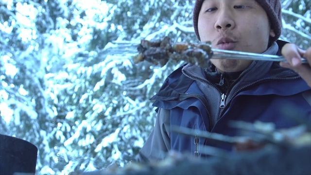 【野食小哥】在雪地上烤羊肉串沒試過吧，啤酒加羊肉，一個人吃太爽了 смотреть онлайн
