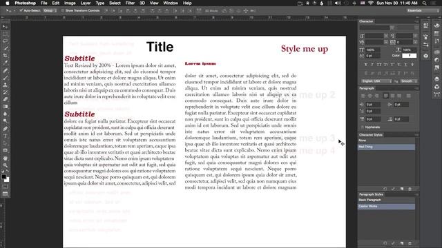 143 10 Photoshop CC Crash Drop Downs Intro Type Character Styles Paragraph Styles and Bugs to смотреть онлайн