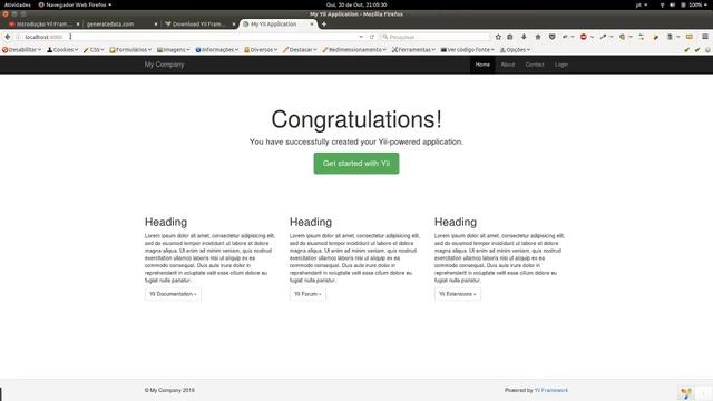 Introdução Yii Framework 2 e Gerando um CRUD com Gii смотреть онлайн
