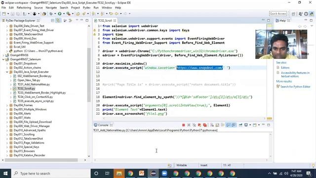 Selenium Python by Selenium Sudhakar - Java Script Executor смотреть онлайн