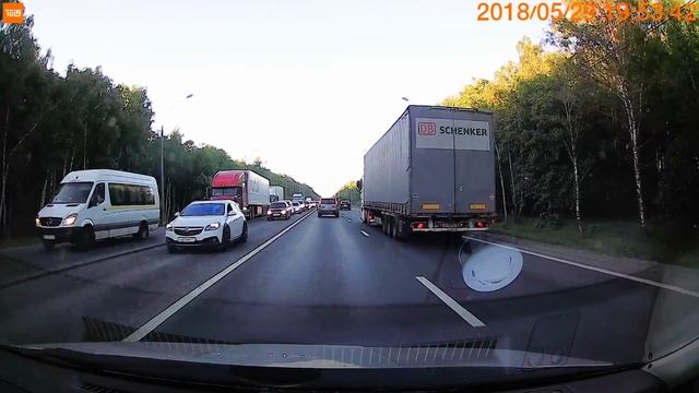 Киевское шоссе, 64 км в Москву (4 камеры в ряд) смотреть онлайн