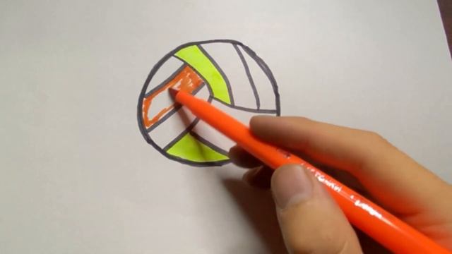 How to draw a VOLLEYBALL / Как нарисовать ВОЛЕЙБОЛЬНЫЙ МЯЧ / bolalar uchun rasm смотреть онлайн
