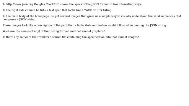 Software Engineering: How are "Json.org"-like specs graphs called and how can I generate them? смотреть онлайн