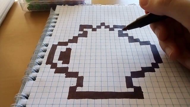 Как нарисовать по клеточкам кубок из игры BRAWL STARS. смотреть онлайн