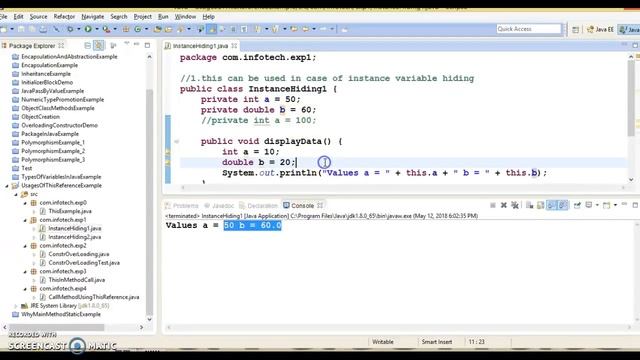 this reference in java|this as current class instance|this() constructor смотреть онлайн