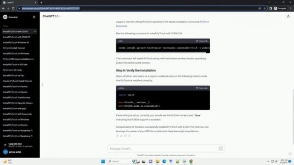 install pytorch with cuda 11 6