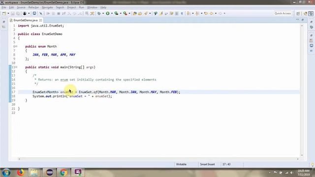 Java EnumSet - of(E e1, E e2, E e3, E e4) method | EnumSet in Java смотреть онлайн