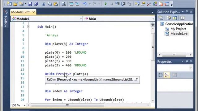 Visual Basic 13 - Resize Arrays смотреть онлайн
