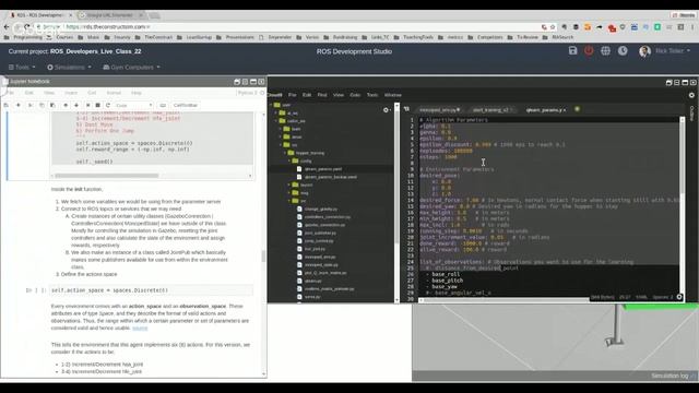 ROS Developers LIVE-Class #22: How to create an OpenAI environment for your robotic problem смотреть онлайн