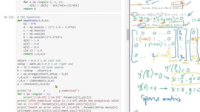 8.1 Two-point Boundary Value Problems using Finite Difference Method with example & Python codes смотреть онлайн