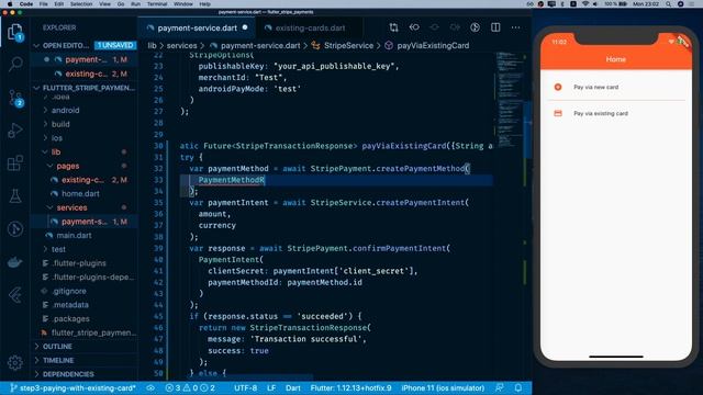 Flutter Stripe Payments Tutorial - Part 3 / 3 - Paying with existing card смотреть онлайн