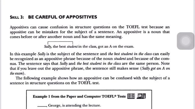 Sentence with one clouse, Skill 1-5, TOEFL LONGMAN BOOK . смотреть онлайн