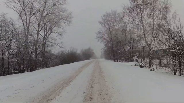 Снегопад в селе Грязное смотреть онлайн