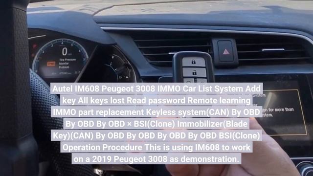 How to Extract Peugeot 3008 PIN Code with Autel IM608 смотреть онлайн