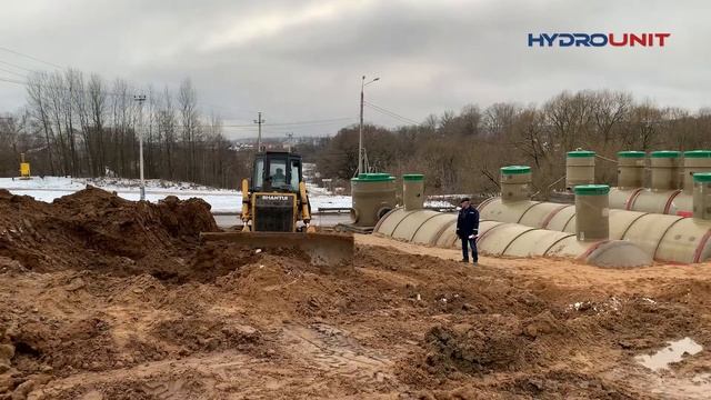 Очистные сооружение (ЛОС) поверхностного стока - проектирование, поставка и монтаж | HydroUnit смотреть онлайн