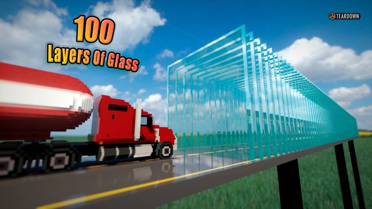 We Break 100 Layers of GLASS with Machines | Teardown смотреть онлайн