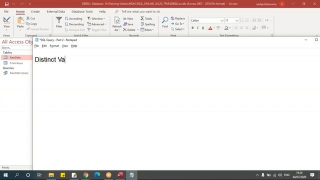 SQL USING MS ACCESS | SESSION 04 | SQL QUERY PART 2 смотреть онлайн
