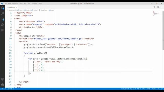 How To Create Google Chart On Websites || HTML5 & CSS3 Tutorials || смотреть онлайн
