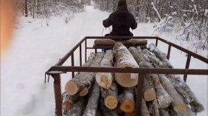 мотоблок Нева заготовка дров