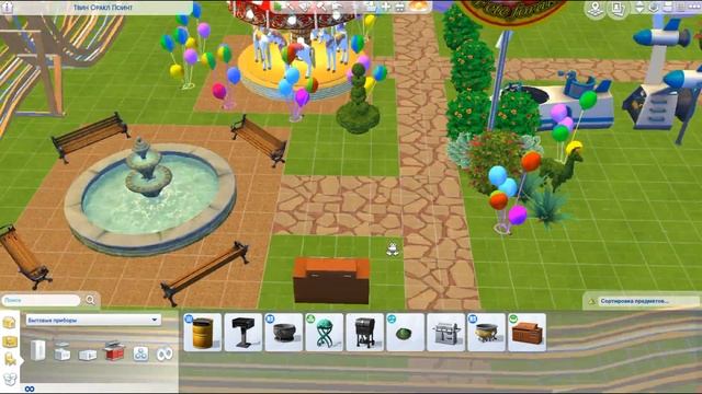The Sims 4 строительство: ПАРК АТТРАКЦИОНОВ смотреть онлайн