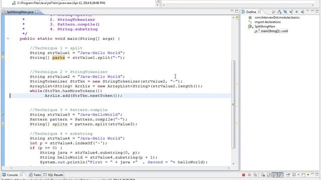 How to split a string in Java смотреть онлайн