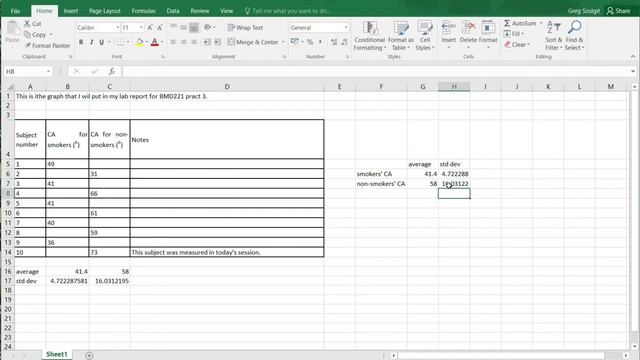 Greg Szulgit making a bar chart in Excel with error bars смотреть онлайн