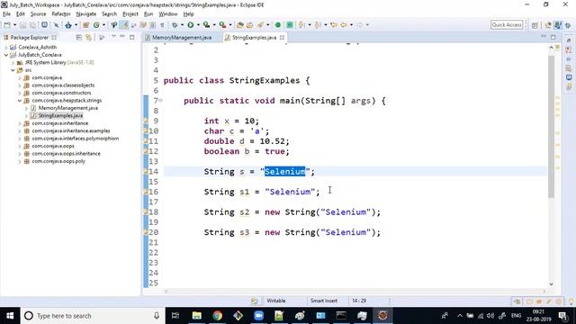 CoreJava-Sesion-39-Stack and Heap Memory Overriding equals and toString methods ,And Strings смотреть онлайн