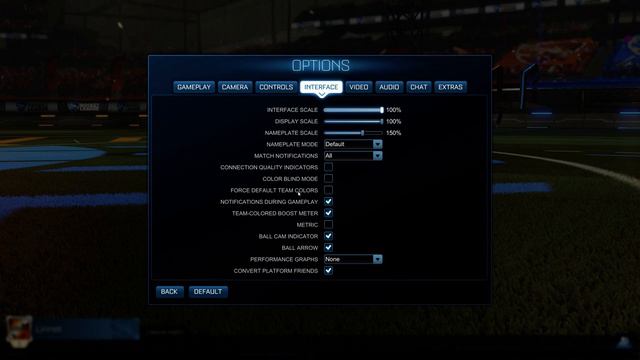 How to Enable/Disable Force Default Team Colors Rocket League