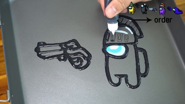 Among us Pancake Art 2 - Gun Impostor, Player, Die moments смотреть онлайн