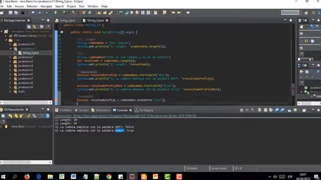 11 Curso JAVA Básico. Clase Strings II (Métodos: length, startsWith, endsWith, indexOf) смотреть онлайн