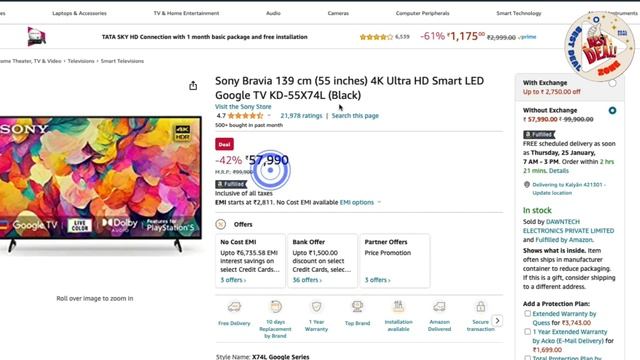 Best TV deal|Top 6 Best TV offer in india sony samsung vw acer Best TV Deals on budget Amazon!" смотреть онлайн