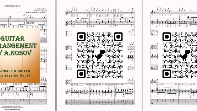 Abrazame (mus.R.Ferro, lyr.J.Iglesias) Ноты для вокала и гитары смотреть онлайн