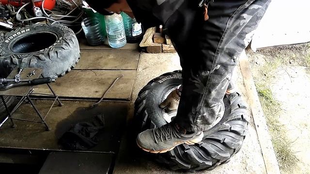 Stels 700D проект DROVA часть 35 Новая резина Шиномонтаж своими силами смотреть онлайн