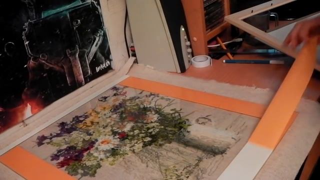 Оформляем сами вышивку в раму. смотреть онлайн