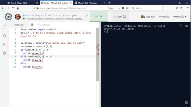 Python 3 - Using Lists/Tuples Instead of IF смотреть онлайн