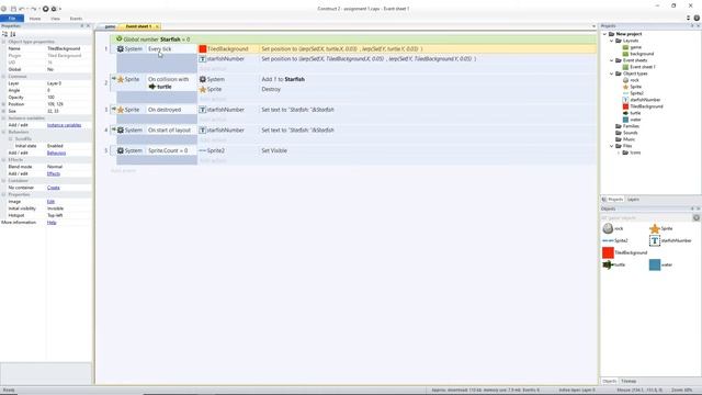 Construct 2 Starfish Collector Gameplay and Explanation смотреть онлайн