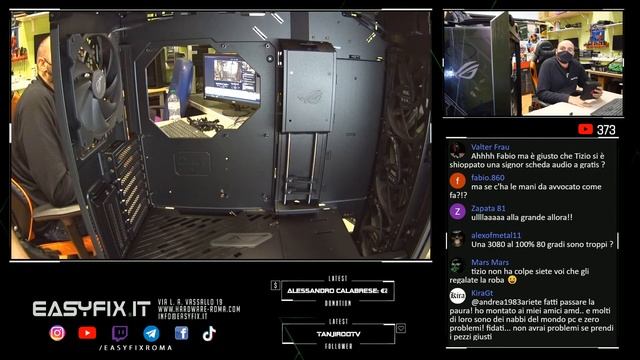 Assemblaggio live con Asus Rog Strix Helios e RTX 3080 смотреть онлайн