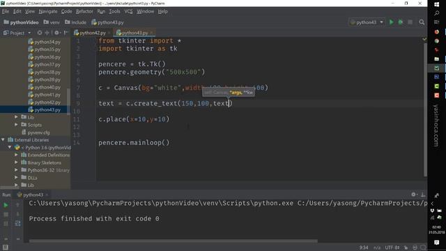 Python - 43 - Canvas Text смотреть онлайн