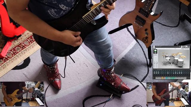 "Enter Sandman" solo cover w/ Morley "Steve Vai, Bad Horsie" смотреть онлайн