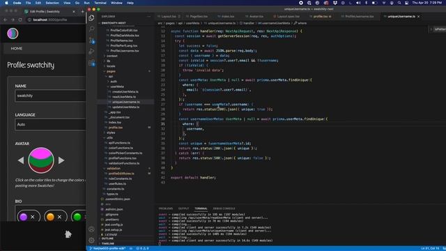 Swatchity NextJS Build 003: Profile Edit смотреть онлайн