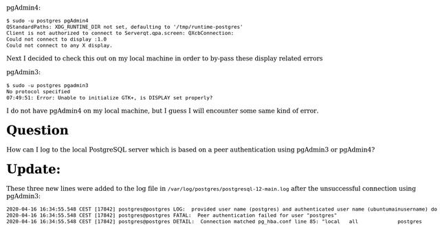 Connect to a local PostgreSQL server using peer auth with pgAdmin (2 Solutions!!) смотреть онлайн