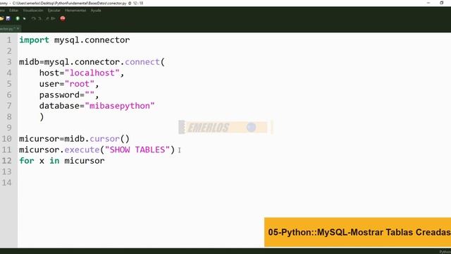05-Python::MySQL-Mostrar Tablas creadas en BD смотреть онлайн